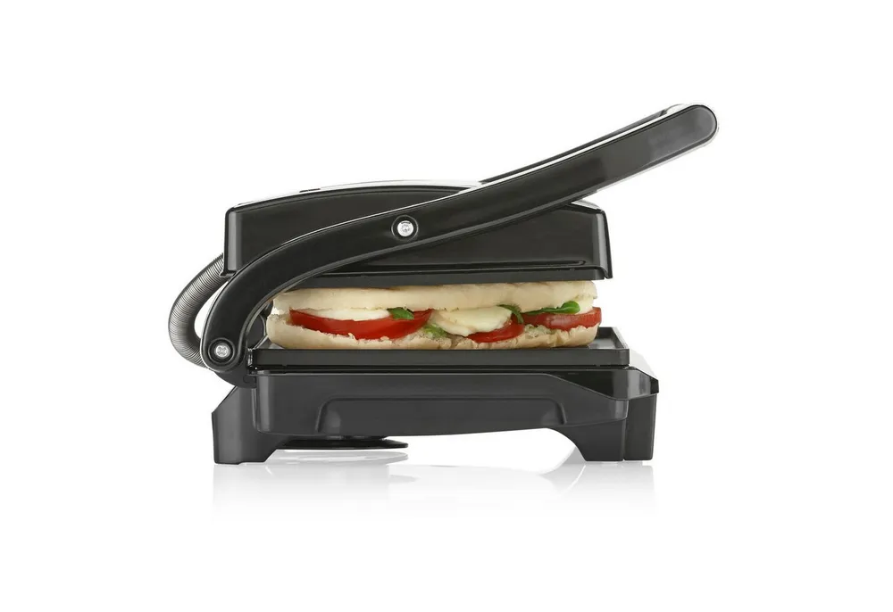 Tristar Kontaktgrill Tristar GR-2846 Kontaktgrill – Antihaftbeschichtung – Edelstahldeckel, 700 W, Edelstahlgehäuse - 22.5 x 14 cm