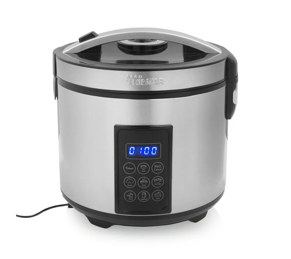 Tristar Reiskocher Tristar RK-6138 Digitaler Reiskocher und Dampfgarer - 2,2 L Fassungsve, 900 W, 2.2 l Kapazität - Warmhaltefunktion bis 24 h