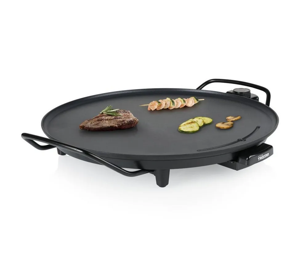 Tristar Tischgrill Tristar BP-2787 Circle Grill – Tischgrill für Grillgerichte, Crêpes &, 2000 W, Grillfläche Ø 40 cm – 2000 W Leistung