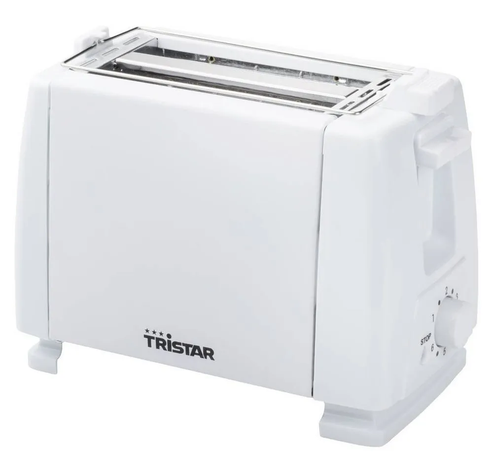 Tristar Toaster Br-1009 Toaster, 650 W, Metall, 2 Steckplätze, mit eingebautem Brötchenaufsatz