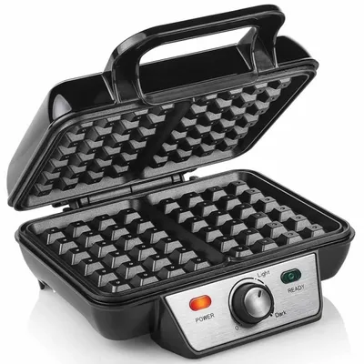 Tristar WF-2195 Waffeleisen 2 Waffel(n) 1000 W Schwarz, Edelstahl