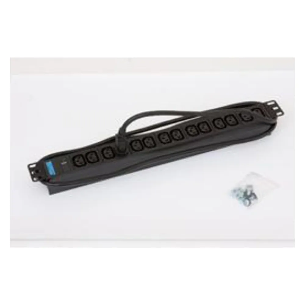 Triton RAB-PD-X09-A1 - 19-Zoll-Steckdosenleiste IEC C13 mit Kabel und Kontrollleuchte