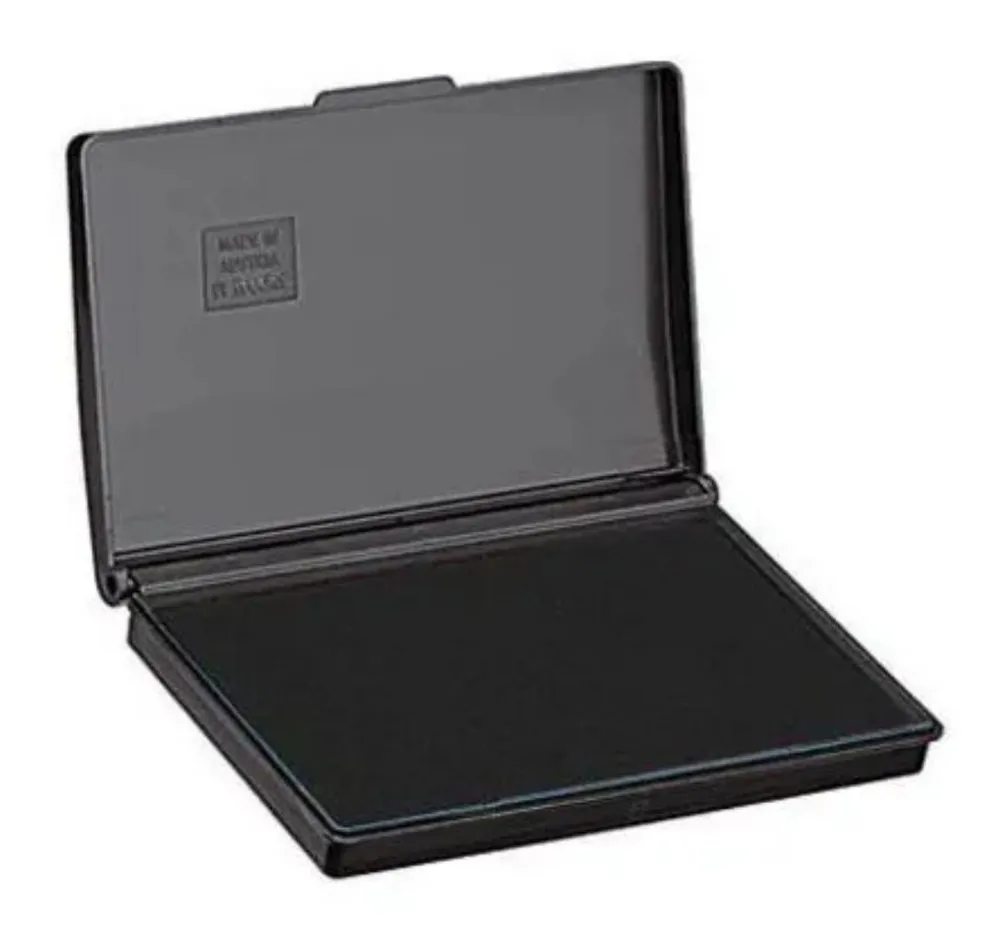 TRODAT trodat Stempelkissen schwarz 11,0 x 7,0 cm Stempelkissen (Packung, 1-tlg., Ideal für saubere Abdrucke mit Polymer- und Gummistempeln)