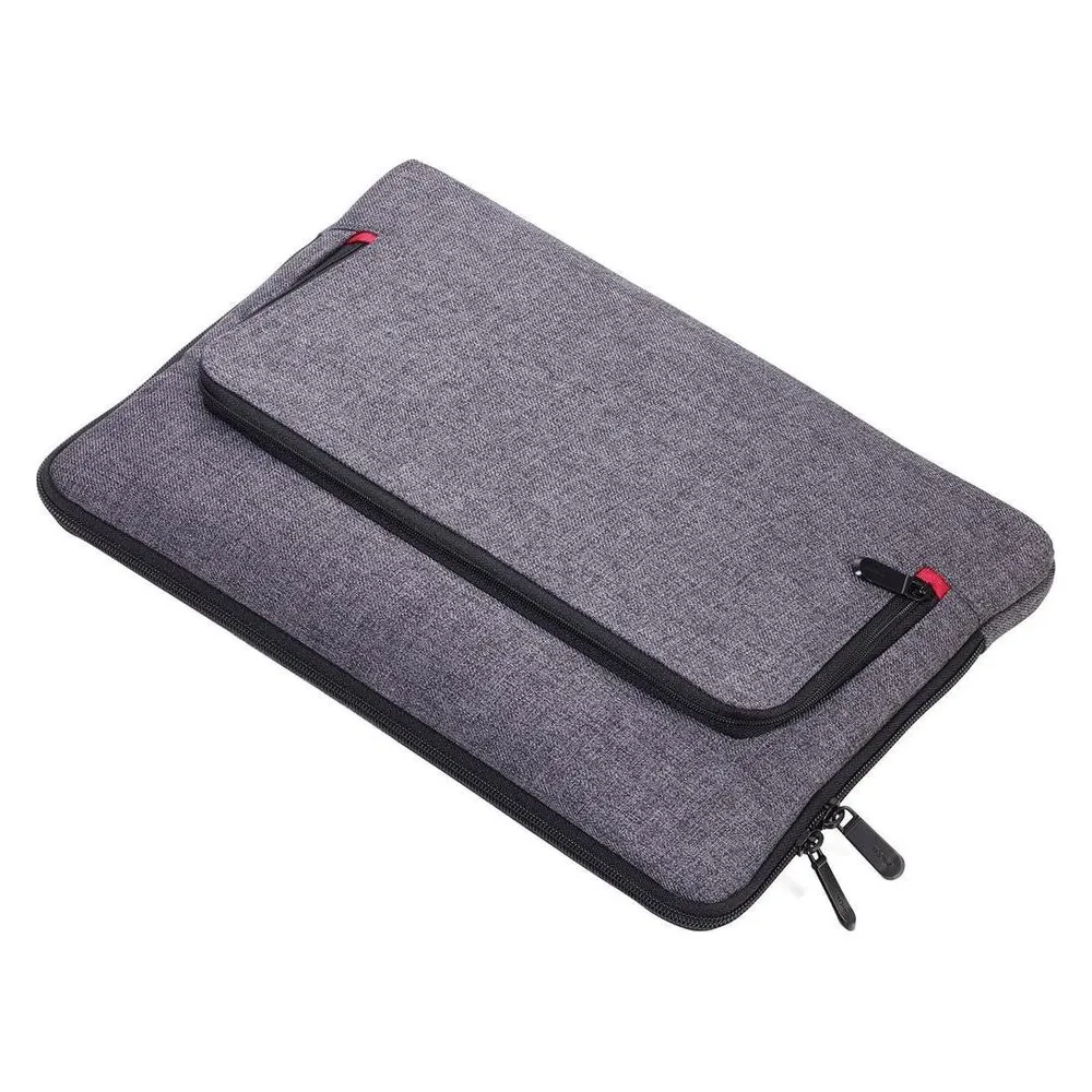 Troika MON CARRY Portfoliotasche mit Reissverschluss mit Elastikband, grau/schwarz