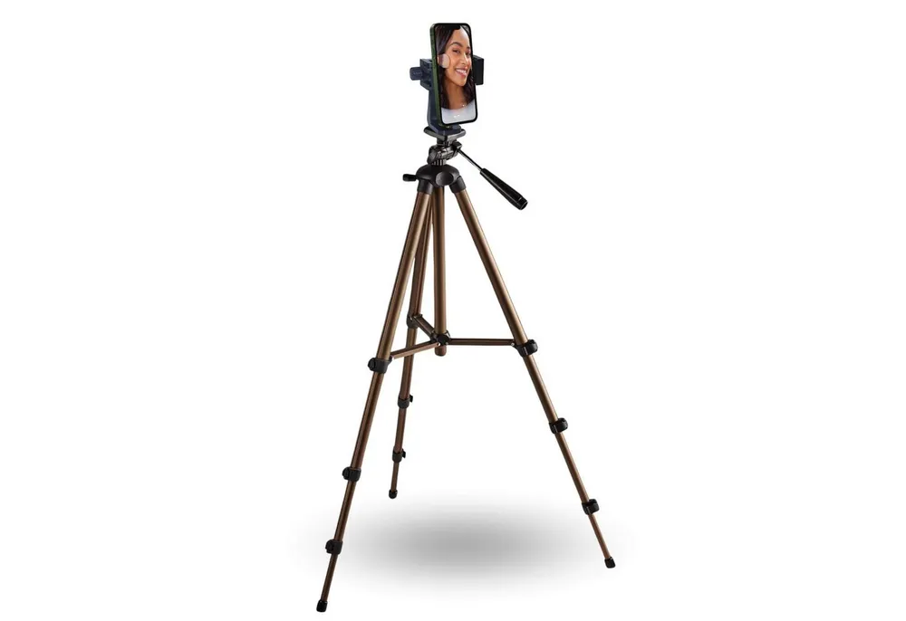 TronicXL 134cm Smartphone Stativ drehbar Halterung Ständer Tripod Handy Foto Dreibeinstativ (neigbar, drehbar, höhenverstellbar)