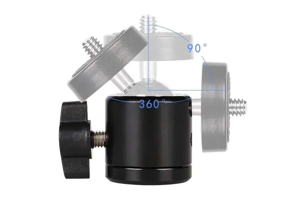 TronicXL 360° Kugelkopf Stativ Adapter 1/4" Stativkopf Foto Kamera Zubehör Stativhalterung