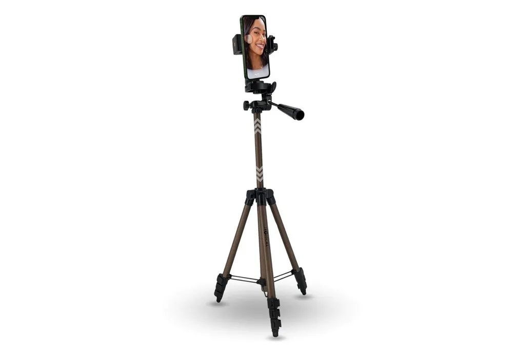 TronicXL Handy Stativ drehbar Smartphone Halterung Ständer Tripod Halter Video Kamerastativ (Ausfahrbare Mittelsäule, Wasserwaage)
