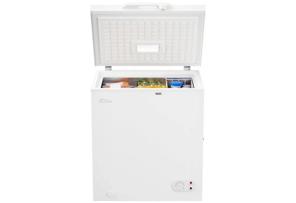 TroniTechnik Gefriertruhe Einstellbarer Temperaturregler, kühlen und gefrieren BORGAR 160 PRO, 70 cm breit, 147 l, inkl. Dual Thermostat, LED Licht, Griff, Schloss, Rollen, Einlegekorb