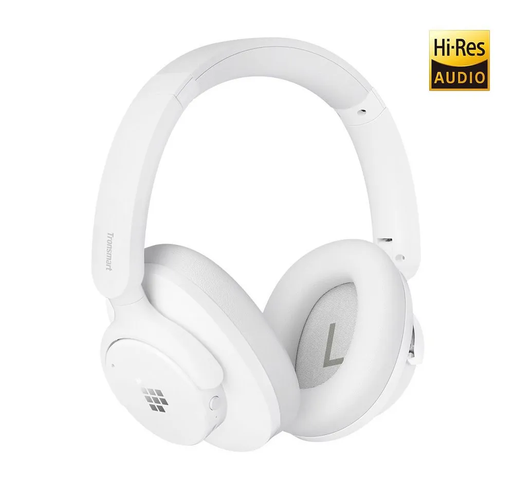 Tronsmart SOUNFII Q20S Hybrid ANC-Kopfhörer, Bluetooth Kopfhörer Over-Ear-Kopfhörer (Google Assistant, Siri, Bluetooth, 60 Stunden Spielzeit, Hybride aktive Geräuschunterdrückung)
