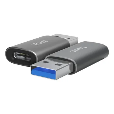 Trust Calyx USB-Adapter USB 3.2 Gen2 Typ-C Buchse auf USB-A Stecker Grau 7g