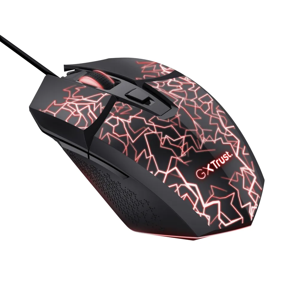 Maus Trust GXT 113 Felox Kabelgebunden 6400 DPI Schwarz RGB 6 Tasten