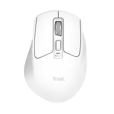 Maus Trust Niven RF Wireless Bluetooth 3200DPI Weiß USB-C 7 Tasten
