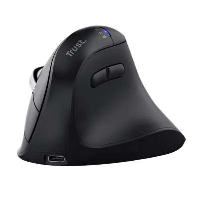 Ratón Trust Vyran Kabellos Vertikal Bluetooth 4800DPI Schwarz Wiederaufladbar