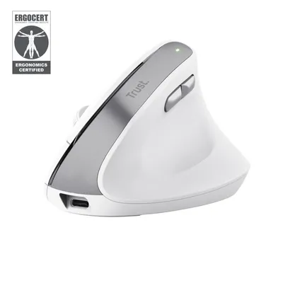 Rato Semi Fio Ergonomischer Trust Bayo Ii 2400 Dpi Weiß