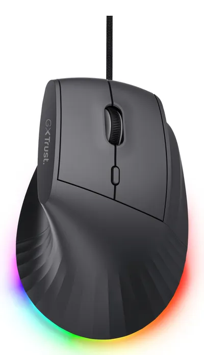 GXT 145 Rexxa Ergonomische Gaming-Maus mit Beleuchtung, Schwarz