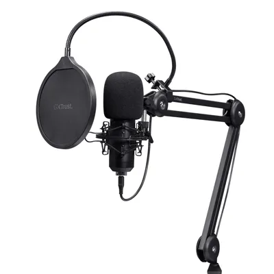 GXT 270 Emita II+ Streaming-Mikrofon mit verstellbarem Arm, Schwarz
