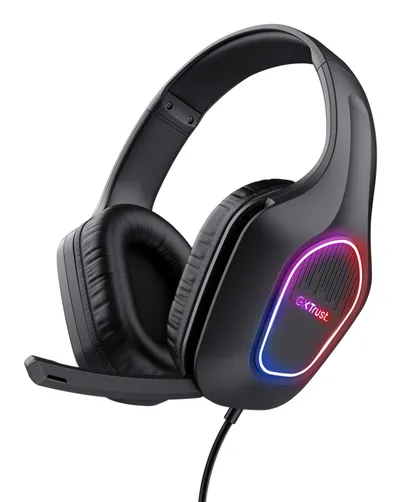 GXT 416 Zirox Leichtes LED-Gaming-Headset, Schwarz