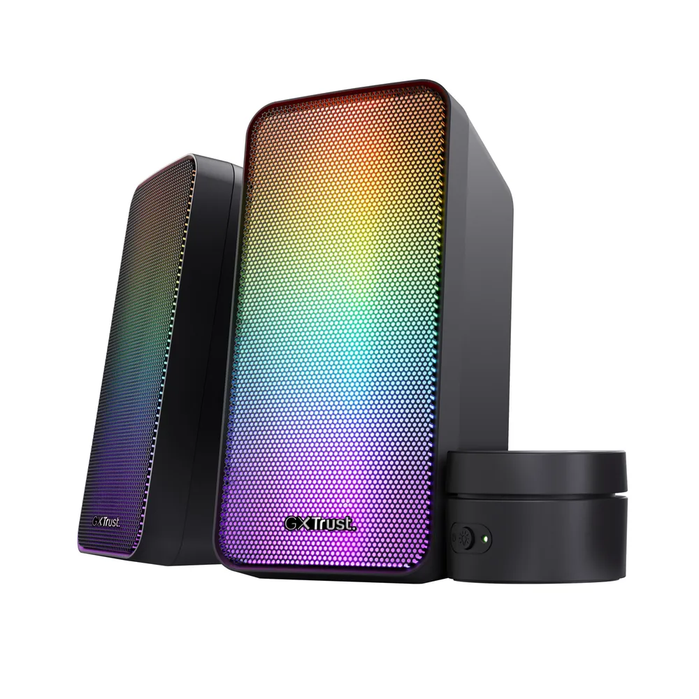 GXT 611 Wezz Beleuchtetes 2.0 RGB-Lautsprecherset - Schwarz