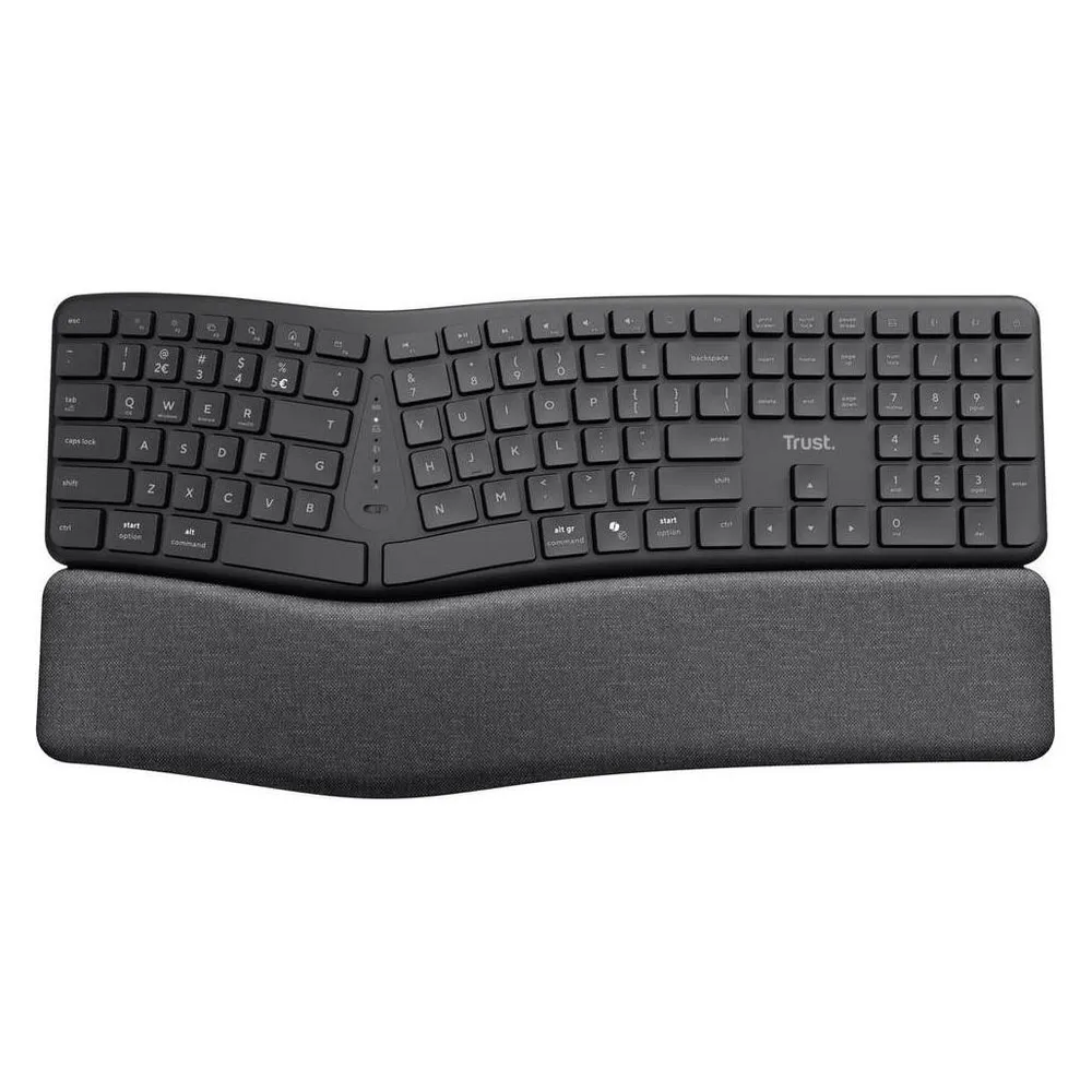Keyra Ergonomische Multigeräte-Funktastatur - Schwarz
