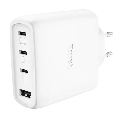 Maxo GaN-USB-Tischladegerät mit 65 W und 4 Anschlüssen, Weiß