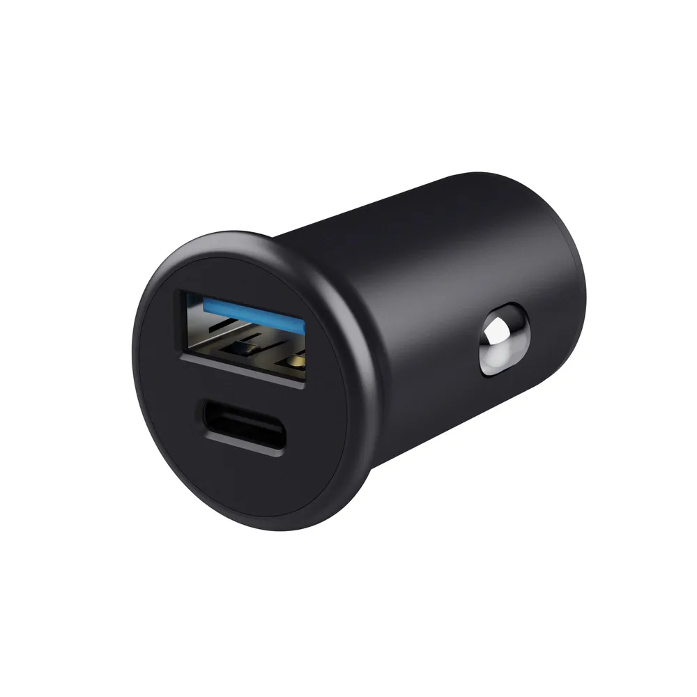 Maxo Schnelles 38-W-PD-Autoladegerät, USB-A + USB-C, Schwarz