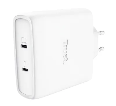 Maxo USB-C-GaN-Ladegerät 100 W mit 2 USB-C-Anschlüssen, Weiß