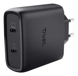 Maxo USB-C-GaN-Ladegerät 65 W mit 2 USB-C-Anschlüssen, Schwarz