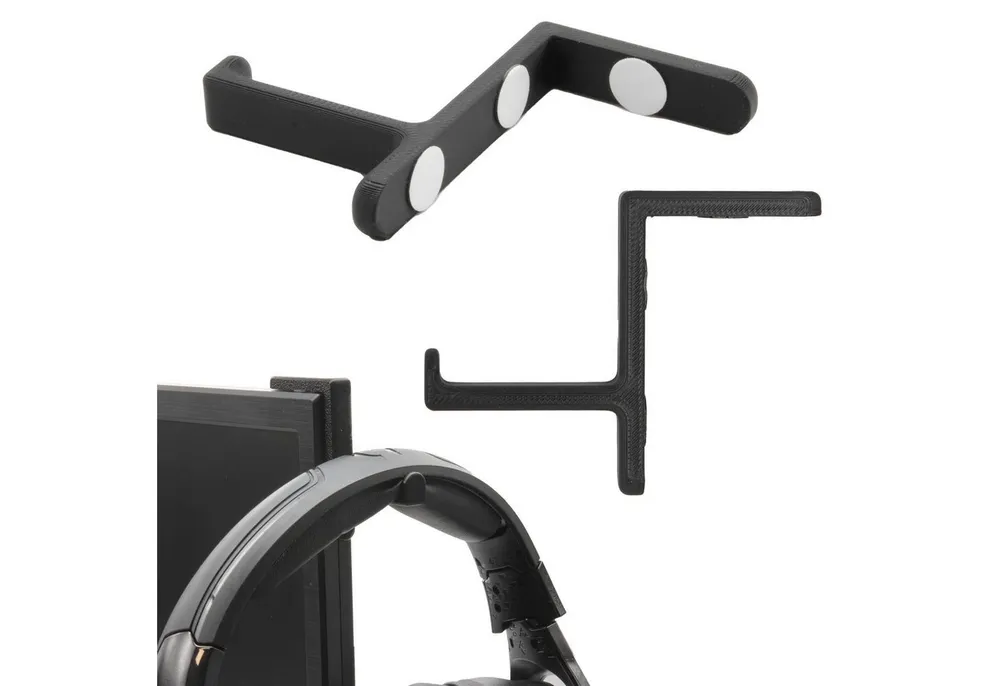 TSB Werk Headset-Halterung Headset Halterung Kopfhörer Monitorhaken, (1-tlg., Bildschirmhaken, Monitor, Haken, Halter)