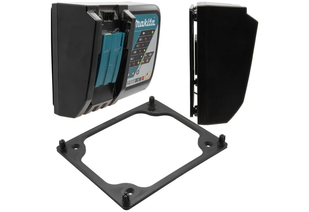 TSB Werk Ladegerät Wandhalterung für Makita DC18RC Akku-Ladestation (Wandhalter, Akkuladegerät, 14,4, 18V)