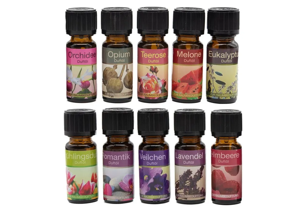 TSB Werk Luftbefeuchter 10x Duftöl Raumduft Lampenduft Aromaöle Raumöl, Raumduftöl, Lampenöl, Entspannung