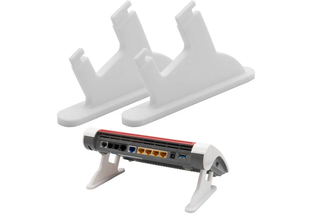 TSB Werk Modem 2x Fritzbox Tischhalter Tischfuß FRITZ!Box, 7590, 7530, 7510, AVM, Tischständer, Set
