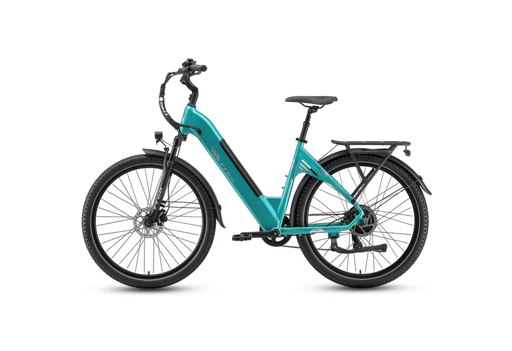 TTGO E-Bike Cityrad 28 Zoll, 110km, mit Federsattelstütze, Elektrofahrrad für Damen Herren, 7 Gang Shimano, Kettenschaltung, Heckmotor, 648 Wh, City E-Bike mit Shimano Schaltung & LCD-Display