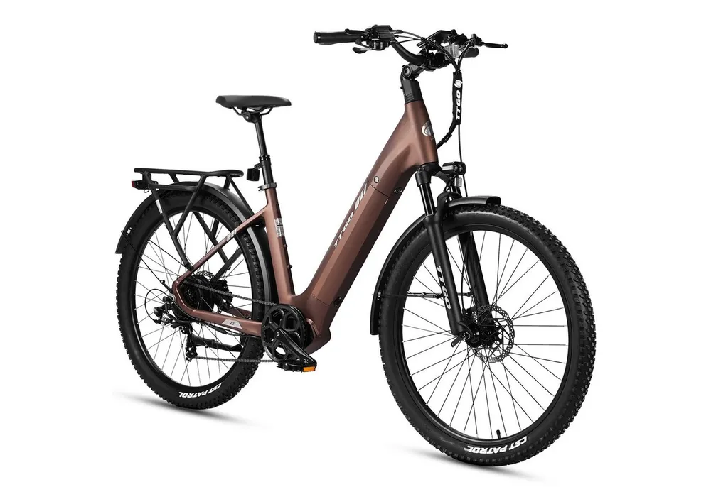 TTGO E-Bike Cityrad 28 Zoll, 70Nm Hinterradmotor, 120km, Z3, für Damen und Herren, 7 Gang SHIMANO, Kettenschaltung, Heckmotor, 720 Wh, 5 Stufen, LCD-Farbdisplay, Federsattelstütze, Elektrofahrrad, Pedelec