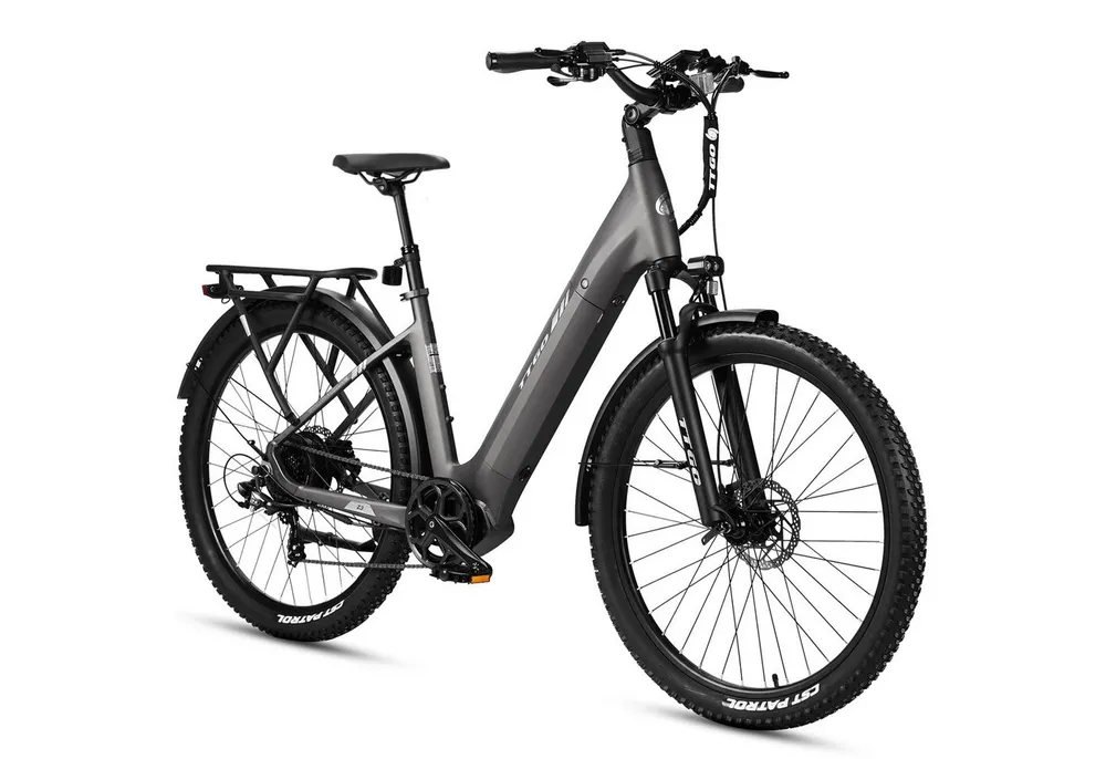 TTGO E-Bike Cityrad 28 Zoll, 70Nm Hinterradmotor, 120km, Z3, für Damen und Herren, 7 Gang SHIMANO, Kettenschaltung, Heckmotor, 720 Wh, 5 Stufen, LCD-Farbdisplay, Federsattelstütze, Elektrofahrrad, Pedelec
