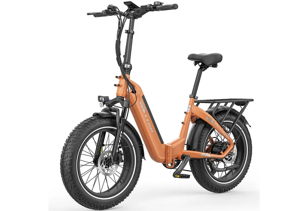 TTGO E-Bike Klapprad 20 Zoll, 4,0'' Fatbike-Reifen, 70Nm, Lockout-Federgabel, Faltrad, 7 Gang SHIMANO, Kettenschaltung, Heckmotor, 864 Wh, 140km, Drehmomentsensor, max. 150kg, Elektrofahrrad, hydr. Bremsen