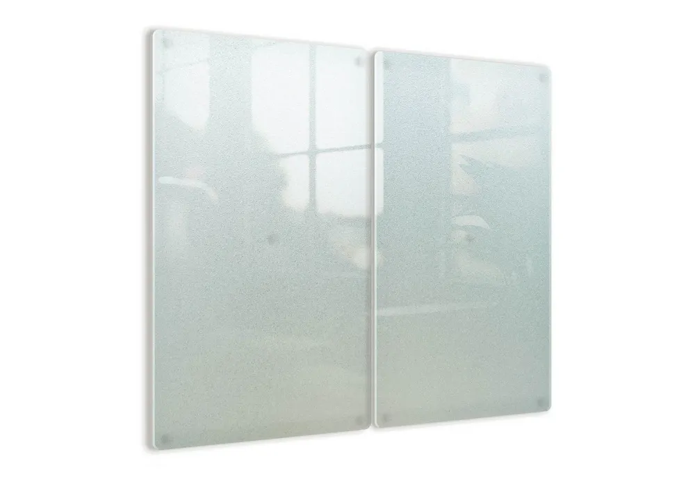 Tulup Herd-Abdeckplatte Kochfeld Schutzplatte aus Gehärtetem Glas Transparent, Milchig, Matt, (2 tlg), Set mit zwei