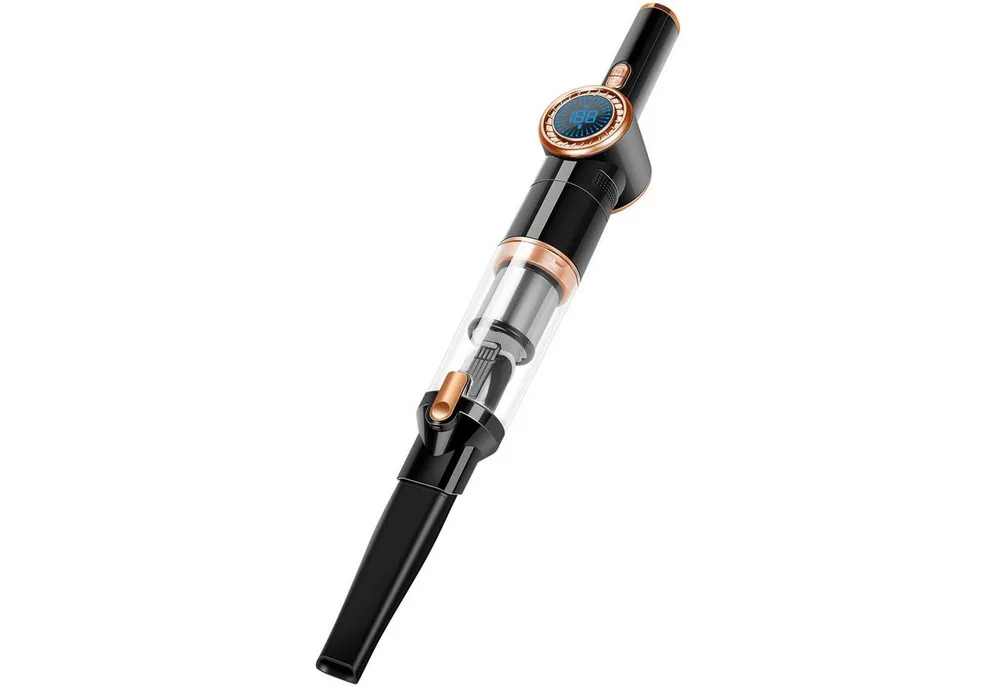 TurboTronic by Z-Line Handstaubsauger 15 kpa, 26 Min. Laufzeit, ultra-Leichtgewicht Boden Staubsauger, 90 W, beutellos, Akkustaubsauger mit Ladestation, Wandhalterung, Zubehörhalterung