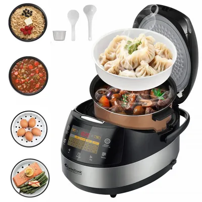 TurboTronic by Z-Line Multikocher CookMaster, 860 W, 5 l Schüssel, Praktischer Schnellkochtopf mit 15 Programmen