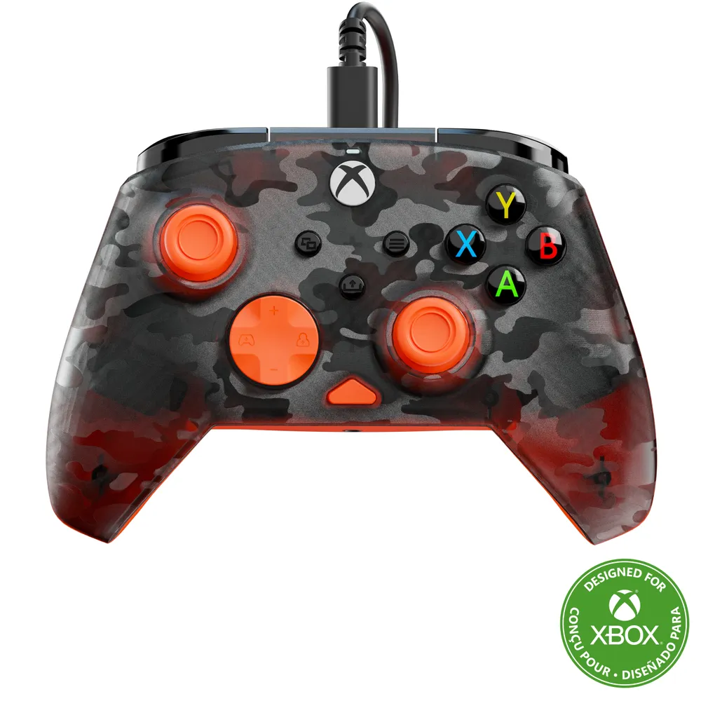 Turtle Beach Rematch Core USB-C Gamepad PC/Xbox One/Xbox Series X/S Ghost Black Camouflage/Orange