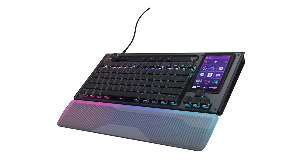 Tastatur Turtle Beach Command Series KB7 magnetisch kompakt mit Display und RGB QWERTZ Deutsch