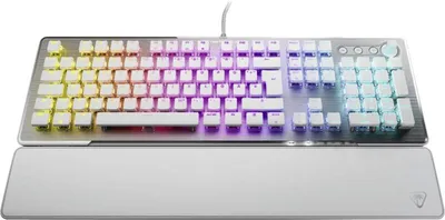Vulcan II Gaming-Tastatur, linear Rot, Weiß