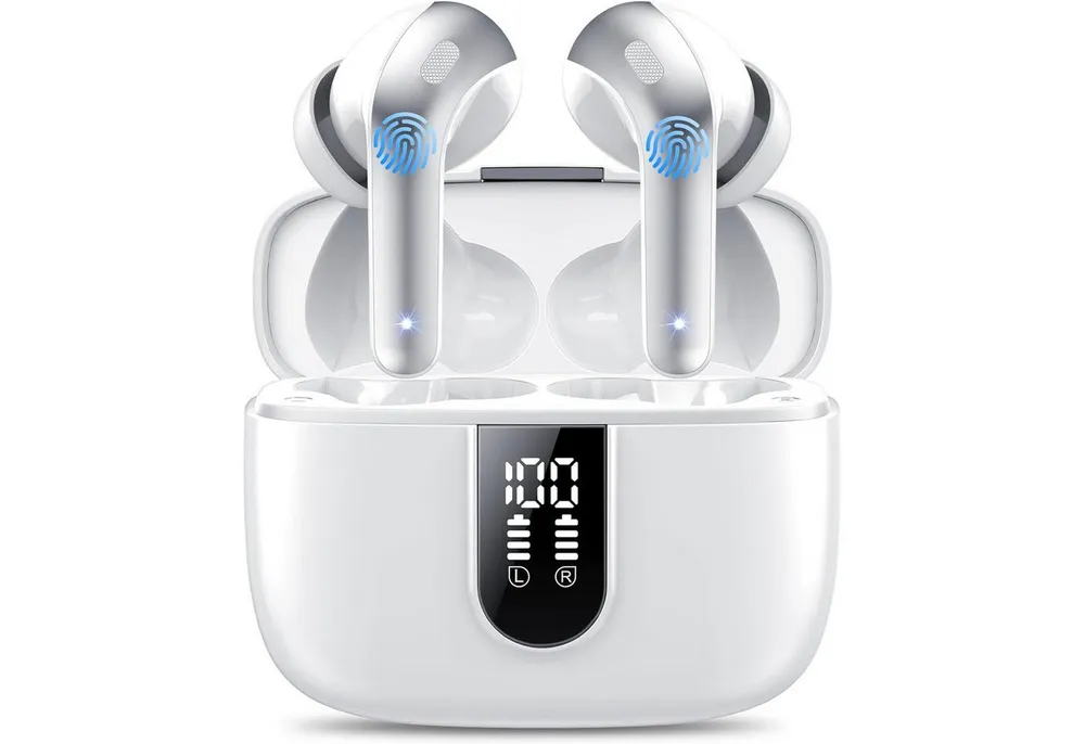 TUWENA Bluetooth, In Ear Kabellos Kabellose Noise Cancelling Earbuds Bluetooth-Kopfhörer (mit Mic Wasserdicht Ohrhörer USB-C)
