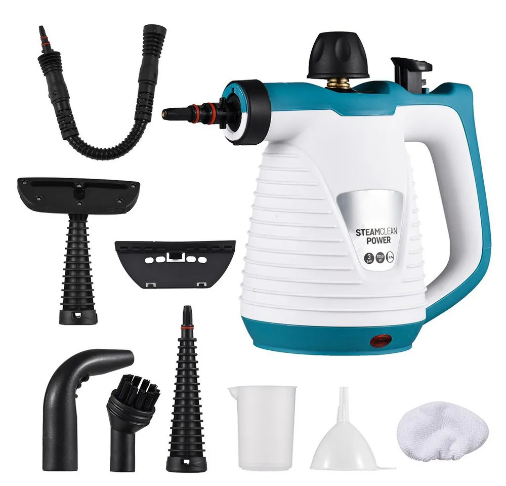 TUWENA Dampfreiniger Dampfreiniger, Tragbar Druckdampfreiniger Handheld mit 9 Zubehörteilen, Handdampfreiniger für Zuhause für Entfernt Schmutz und Fett, für Alles