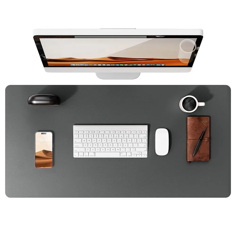 TUWENA Mauspad Schreibtischunterlage, Rutschfeste Tischunterlage Schreibunter Mauspad, Leder Mauspad, Multifunktionales Office Mousepad Schreibtisch Zubehör
