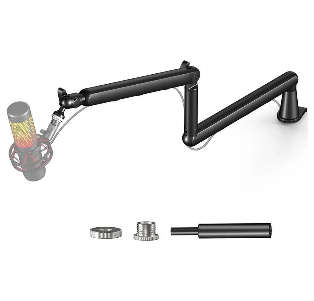 TUWENA Mikrofon-Halterung Mikrofon Arm, Low Profile Mikrofon Ständer,Verstellbar Mikrofonständer, (Für Blue Yeti,SoloCast,Elgato Wave,Broadcast,Studio Programm Aufnahme)