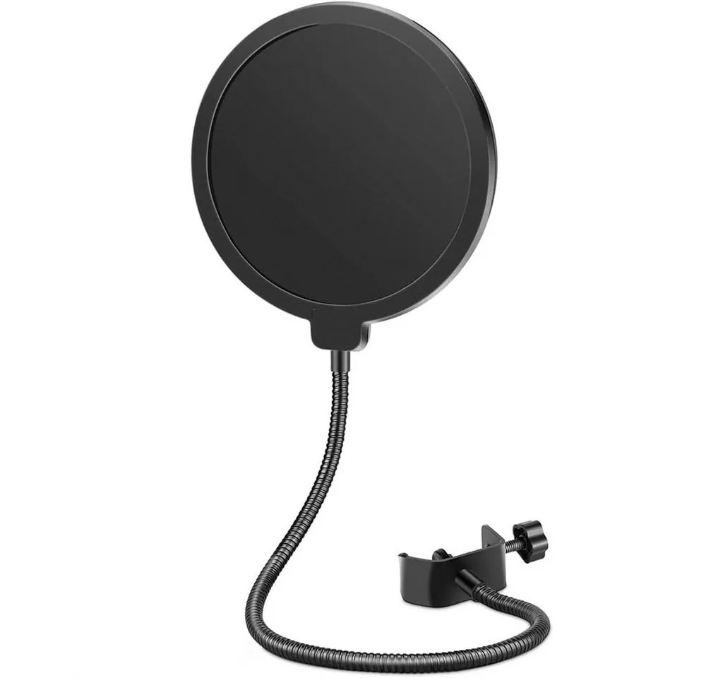 TUWENA Mikrofonständer Mikrofon Popschutz, Mic Zweilagiger Windschutz Pop Filter für Mikrofon, Für Blue Yeti, Snowball, HyperX QuadCast und jedes andere Mikrofon