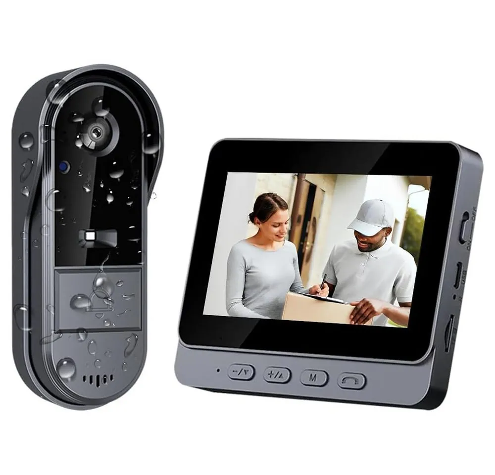 TUWENA Smart Home Türklingel Drahtlose Video Türklingel mit Kamera Outdoor IP65 Wasserdicht 1080P
