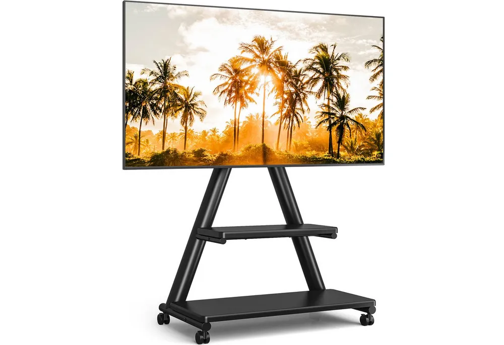 TVON TV-Ständer Rollständer für Fernseher Höhenverstellbar für 32-80 Zoll Fernseher, (bis 80 Zoll, 1-tlg., bis zu 68 KG Max. VESA 600 x 400 mm)