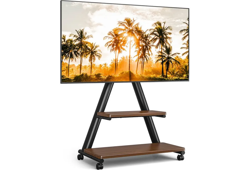TVON TV-Ständer Rollständer für Fernseher Höhenverstellbar für 32-80 Zoll Fernseher, (bis 80 Zoll, 1-tlg., bis zu 68 KG Max. VESA 600 x 400 mm)