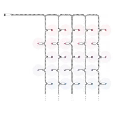 Twinkly Capsule Curtain 5 x 50 RGB LED - clear